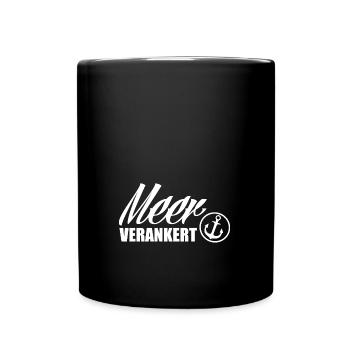 Meerverankert [white] - Tasse einfarbig - Schwarz - Vorne