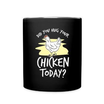 Ferme agricole Étreignez votre éleveur de poulets - Mug uni - noir - Devant