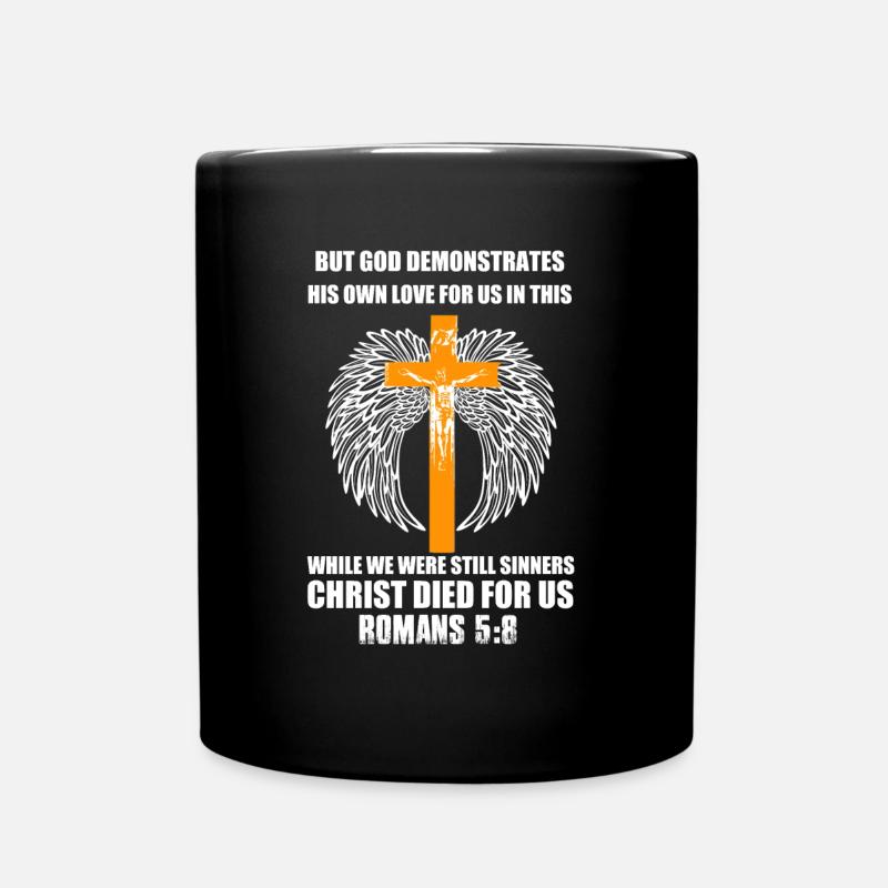 Jesus Christian Jesus Cross Gift - Full Colour Mug - black
