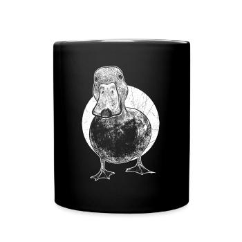 Canard bec de canard drôle animal rire humour - Mug uni - noir - Devant
