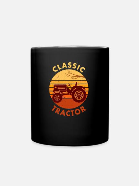 Tractor Tractor Tractor Classic Tractor Gift - Full Colour Mug - black