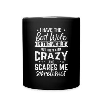 Beste Frau der Welt Boss Wife Geschenkidee - Tasse einfarbig - Schwarz - Vorne
