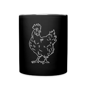 Chicken Funny Olive Graphic Farm Animal Poultry - Full Colour Mug - black - Front