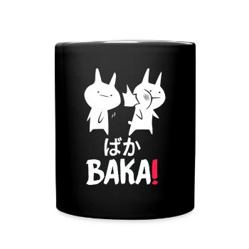 Baka Japanischer Anime-Liebhaber Manga-Leser Otaku - Tasse einfarbig - Schwarz - Vorne