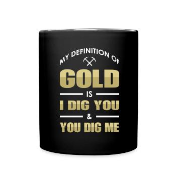 Mine d’or minière - Mug uni - noir - Devant