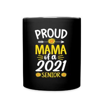 Fière maman d’un diplômé senior 2021 drôle - Mug uni - noir - Devant