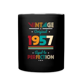 65th Birthday - Vintage 1957 - Original - Full Colour Mug - black - Front