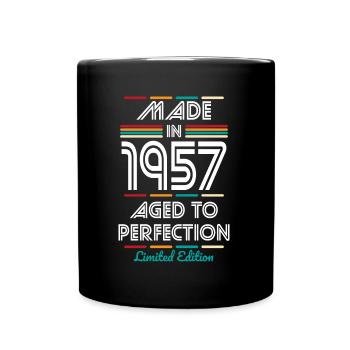 65th Birthday - Made in 1957 - Full Colour Mug - black - Front