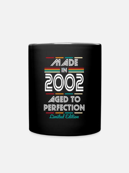 Anniversaire 20 ans - Fabriqué en 2002 - Mug uni - noir