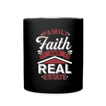 Real Estate Agent House Sale Real Estate Broker - Full Colour Mug - black - Front