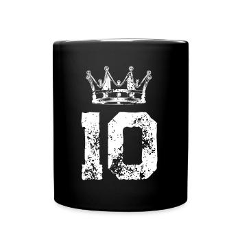 Couronne de 10 chiffres - Mug uni - noir - Devant