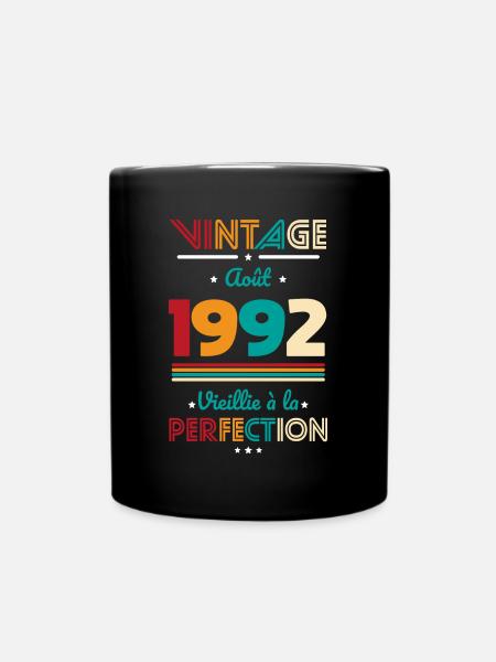 Anniversaire 30 ans - Vintage - Août 1992 - Mug uni - noir