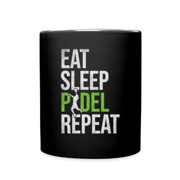 Eat Sleep Padel Player Padel Player Padel Tennis - Full Colour Mug - black - Front