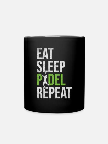 Eat Sleep Padel Spieler Padelspieler Padel-Tennis - Tasse einfarbig - Schwarz