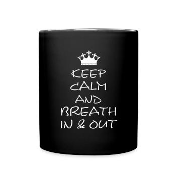Yoga Namaste - Tasse einfarbig - Schwarz - Vorne