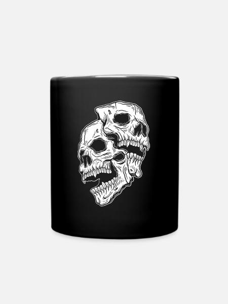 Skull Skull Horror Squelette Halloween Métal - Mug uni - noir