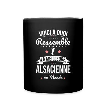 Voici à quoi ressemble la meilleure Alsacienne - Mug uni - noir - Devant