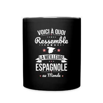 Voici à quoi ressemble la meilleure Espagnole - Mug uni - noir - Devant