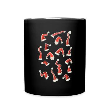 Chapeaux de Père Noël - Mug uni - noir - Devant