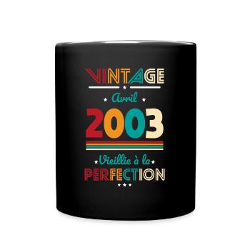 Anniversary 20 years - Vintage - April 2003 - Full Colour Mug - black - Front