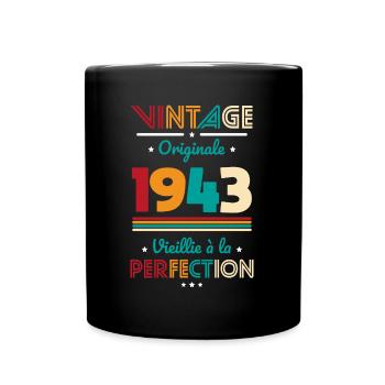 Anniversaire 81 ans - Vintage 1943 - Originale - Mug uni - noir - Devant