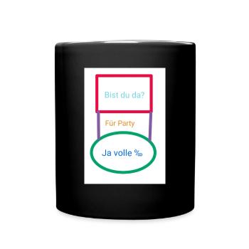 Antwort - Tasse einfarbig - Schwarz - Vorne