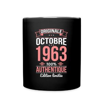 Anniversaire 60 ans - Originale - Octobre 1963 - Mug uni - noir - Devant