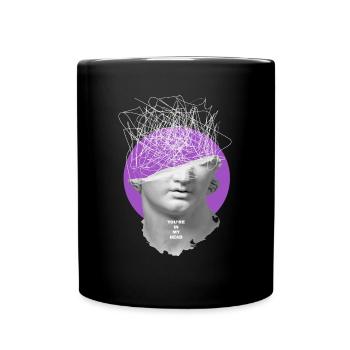 Techno Musik Outfit oder EDM Party Raver Festival - Tasse einfarbig - Schwarz - Vorne
