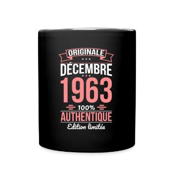Anniversaire 60 ans - Originale - Décembre 1963 - Mug uni - noir - Devant