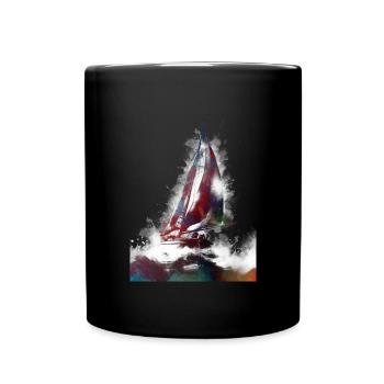 L’art du sport nautique #sailing - Mug uni - noir - Devant