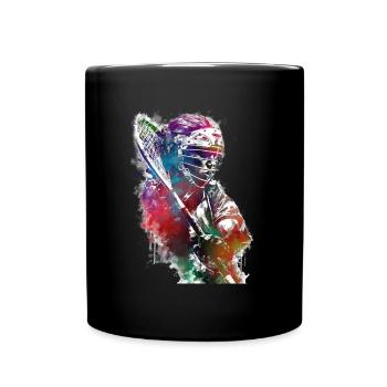 Joueur de crosse #lacrosse de sport - Mug uni - noir - Devant