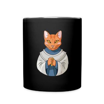 Chat chrétien chrétien - Mug uni - noir - Devant