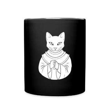 Chat chrétien chrétien - Mug uni - noir - Devant