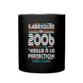 Anniversaire 18 ans - Fabriquée en 2006 - Mug uni - noir - Devant