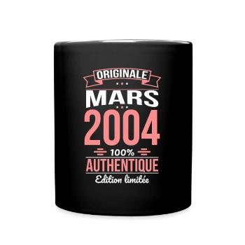 Anniversaire 20 ans - Originale - Mars 2004 - Mug uni - noir - Devant