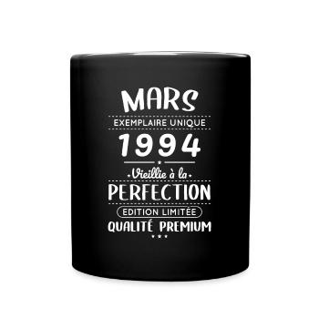 Anniversaire 30 ans - Mars 1994 Perfection - Mug uni - noir - Devant