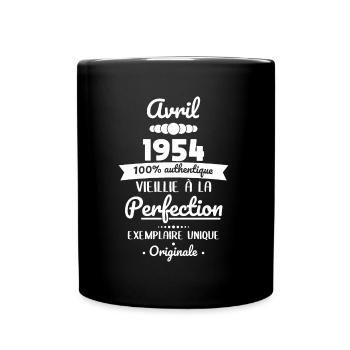 70. Jahrestag - April 1954 Original - Tasse einfarbig - Schwarz - Vorne