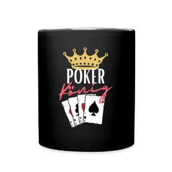 Roi du poker - Mug uni - noir - Devant
