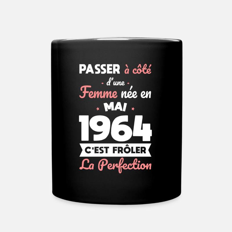 60. Geburtstag - Geboren im Mai 1964 - Tasse einfarbig - Schwarz