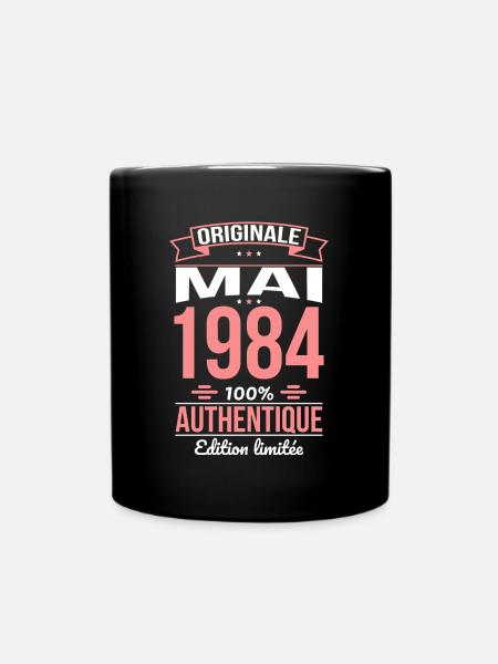 Anniversaire 40 ans - Originale - Mai 1984 - Mug uni - noir