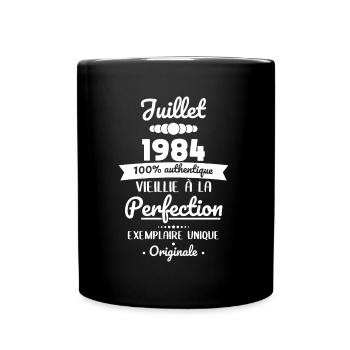 40-jähriges Jubiläum - Juli 1984 Original - Tasse einfarbig - Schwarz - Vorne