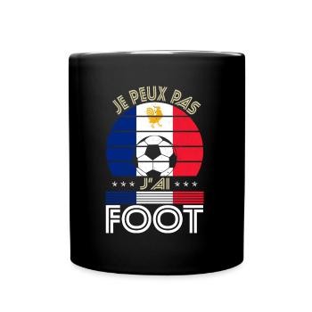 Football Gift Idea I Can't I Have Foot France - Full Colour Mug - black - Front