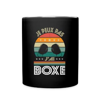 I Can't I Boxing - Boxer Geschenkidee - Tasse einfarbig - Schwarz - Vorne