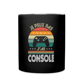 Ich kann keine Konsole haben - Geschenkidee für Gamer - Tasse einfarbig - Schwarz - Vorne