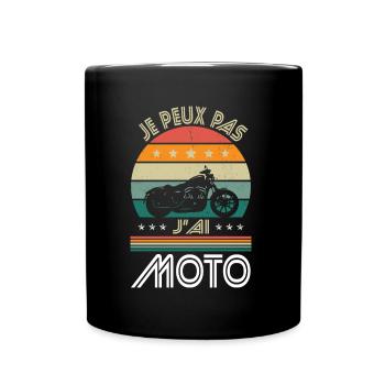 I Can't I Have Motorcycle - Biker Gift Idea - Full Colour Mug - black - Front