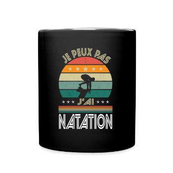 I Can't I Have Swimming - Schwimmer Geschenkidee - Tasse einfarbig - Schwarz - Vorne