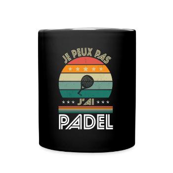 Ich kann Padel nicht haben - Padeliste Geschenkidee - Tasse einfarbig - Schwarz - Vorne