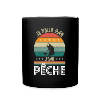 Ich kann nicht angeln - Fischer Geschenkidee - Tasse einfarbig - Schwarz - Vorne