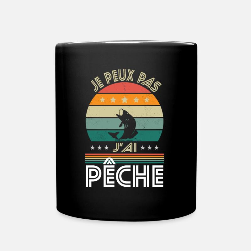 Ich kann nicht angeln - Fischer Geschenkidee - Tasse einfarbig - Schwarz