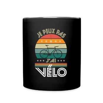 I Can't I Have Bike - Fahrrad-Geschenkidee - Tasse einfarbig - Schwarz - Vorne